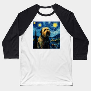 Beautiful Briard Night Baseball T-Shirt